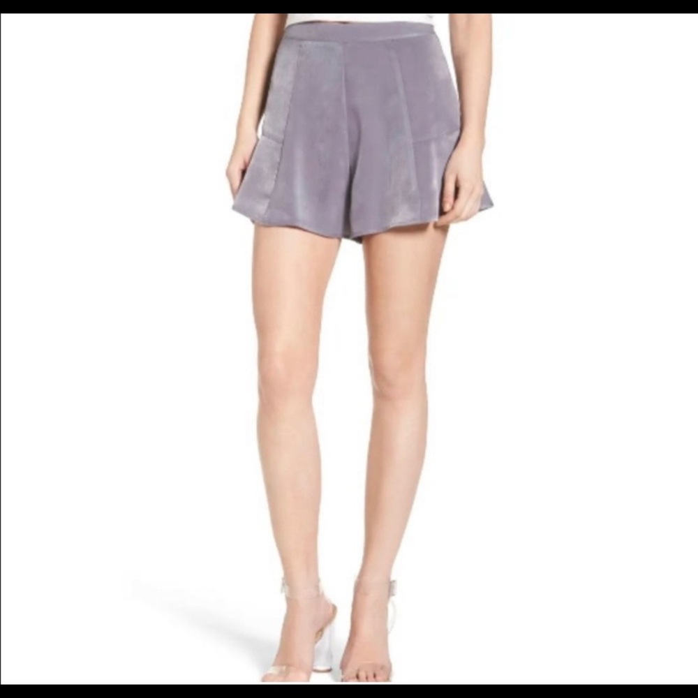 ASTR | silky high waist flowy shorts | purple | size small